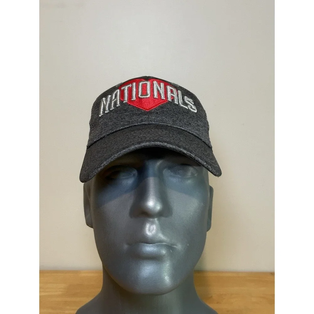 Women's Washington‎ Nationals New Era Graphite Snapped Love 9TWENTY Adjustable